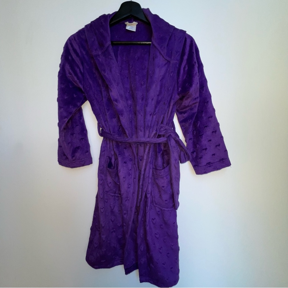 Child Purple Robe with hearts - Picture 2 of 11